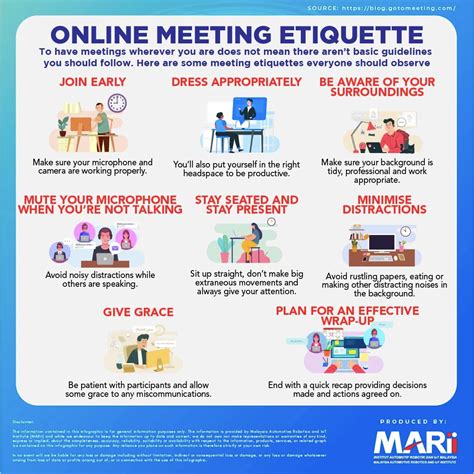 Rules for online meetings